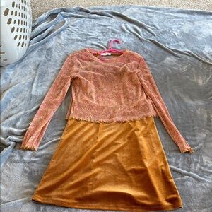 Beautees Pink and Gold Kids Formal Dress